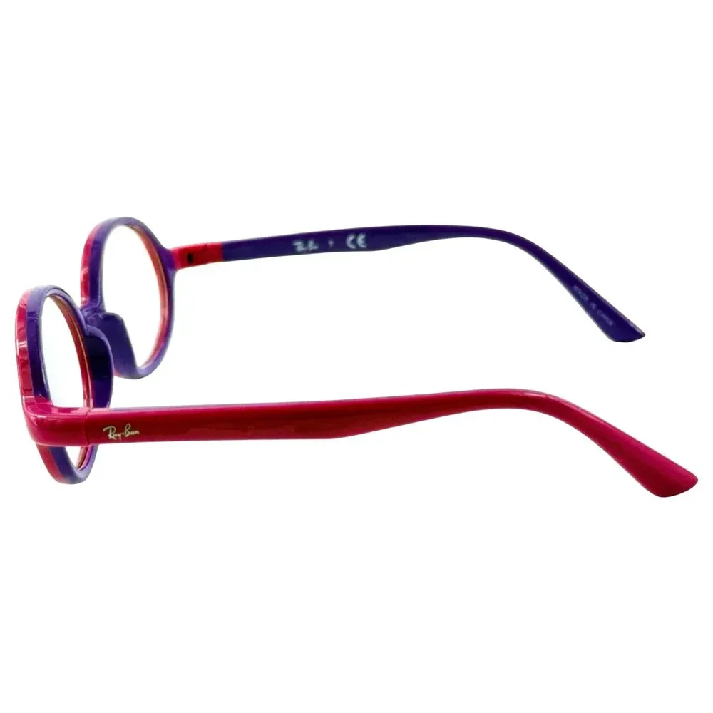 Ray Ban JR RB1545 Kids Plastic Eyeglass Frame 3704 Fuchsia On Rubber 44-16